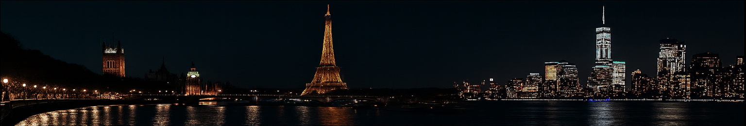 London Paris Manhattan Banner